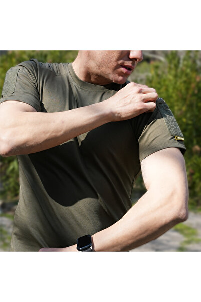 Wolftrap Tactical Μπλουζάκι Tactical με κοντό μανίκι με μοτίβο κυμάτων Χακί με 2 τσέπες Tactical T-shirt