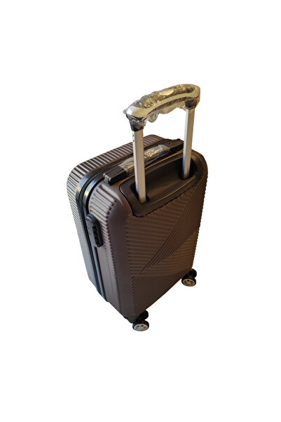 duoguo Trolley suitcase, 4 removable wheels with 360° rotation, 100% ABS, combination lock, brown color
