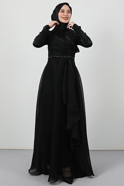 Giza Giyim Βραδινό φόρεμα Eliza Hijab Μαύρο
