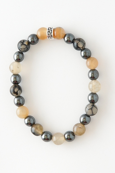 ESK KEHRİBAR Perlavita Sertifikalı Gri Akik Charm Bileklik - Şans Ve Zarafet ...