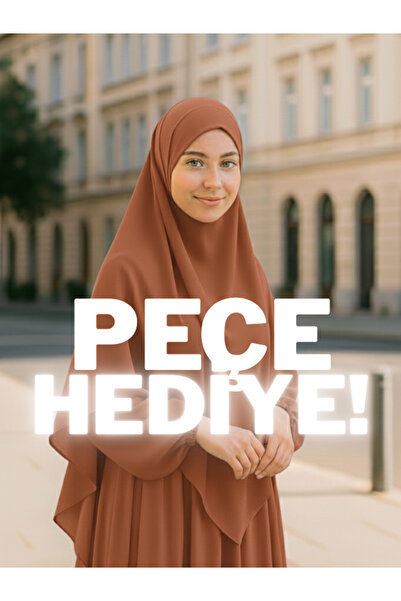 Atelier Cheval Medina Silk Souffle Dress Veil Set, Hajj Umrah Women's Ferace Set, Hijab Dress Set (3 Pieces)