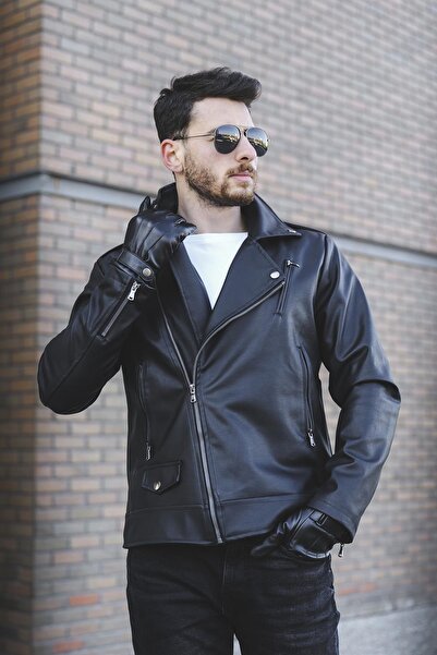 Oksit Tuci Aldrin Slim Fit Leather Jacket