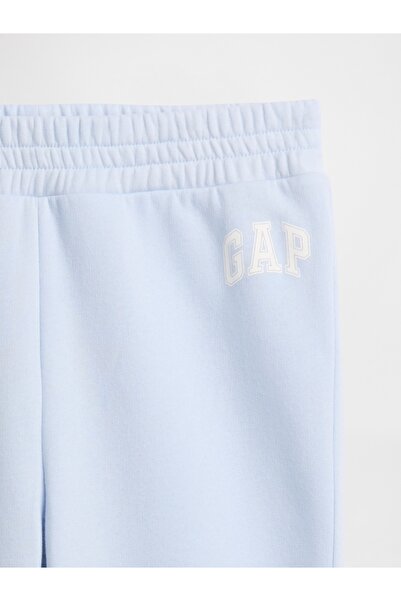 GAP Kız Çocuk Mavi Relaxed Logo Bootcut Jogger Eşofman Altı