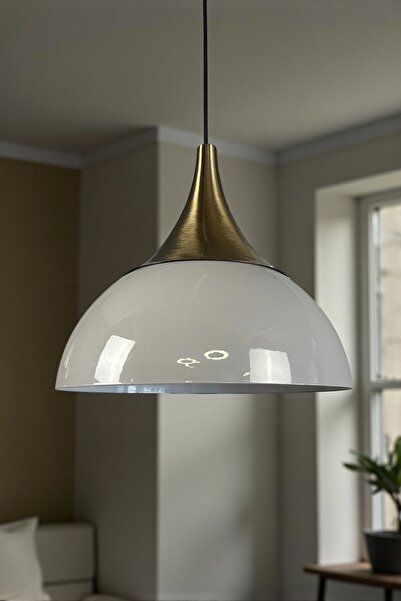 Bamyum Yimpi Gri Avize Tekli Sarkıt Eskitme Kubbe Başlık Salon Mutfak Kuaför Dekoratif Aydınlatma