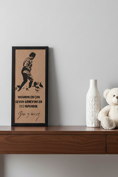 FourArts Atatürk Tablosu 60x25 Atatürk Köşesi için Kocatepe Siluet UV Baskılı...