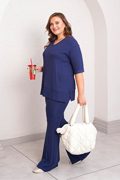 Büyük Moda Twill Camisole T-Shirt Leggings Set