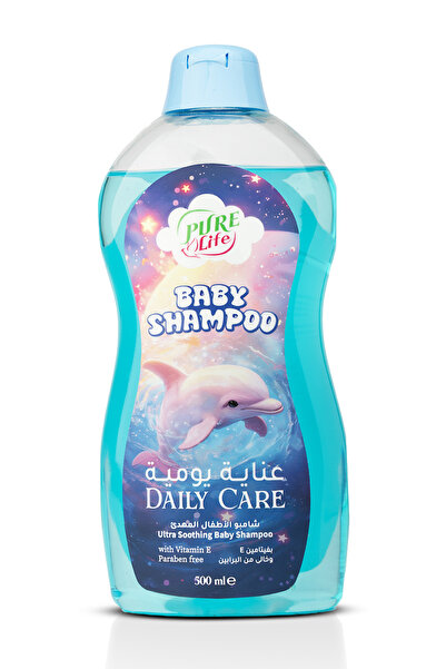 PureLife شامبو بيور لايف المهدئ للأطفال للعناية اليومية - 500 مل - مع فيتامين هـ وخالي من البارابين - لصحة الشعر