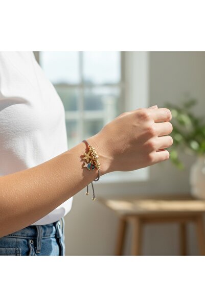 Hobisy Balık ve Deniz Yıldızı Temalı Ayarlanabilir İp Asansörlü Bileklik | Gr...