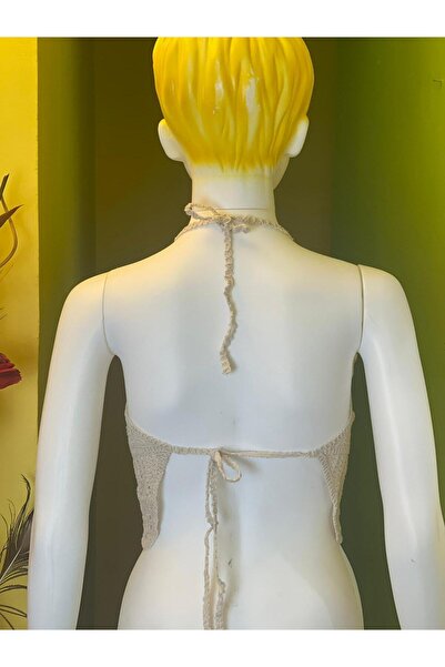 Gönülden Tasarım Özerl Design Δαντέλα Πλεκτό Μοντέλο Μπούστο Καπάκι Τυπικό Μέγεθος Μπλούζα Μπλούζα