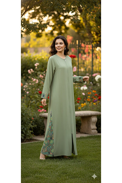 Clarity Yeşil Şile Bezi Ferace