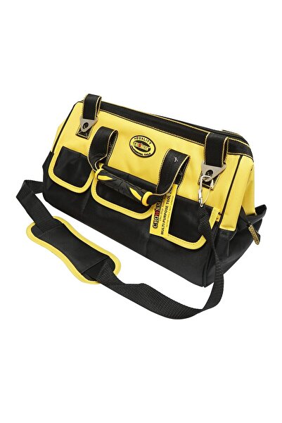 CROWNMAN Geantă de scule cu mâner și curea de umăr din cauciuc, material text...