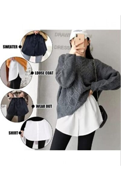 Modamorfo Elastic Buttoned Rescuer Shirt Skirt - White