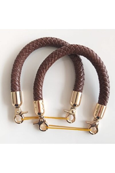 angel çanta aksesuar Örme Çanta Sapı, Koyu Kahve Renk