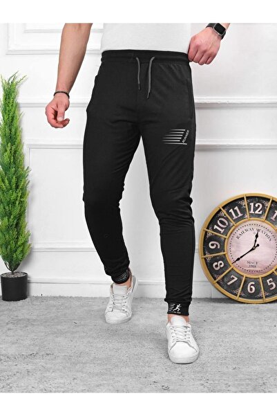 comstar Ανδρικό καλοκαιρινό μαύρο φούτερ με ελαστική μέση