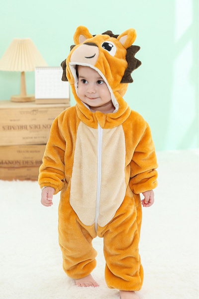 WildFashion Kigurumi pajamas for babies, jumpsuit type, made of soft and fluffy material, CLD163-9