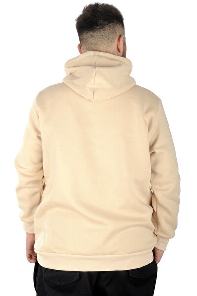 ModeXL Ανδρικό φούτερ με κουκούλα Mode Xl Plus Size Kangaroo Revival 22545 Μπεζ