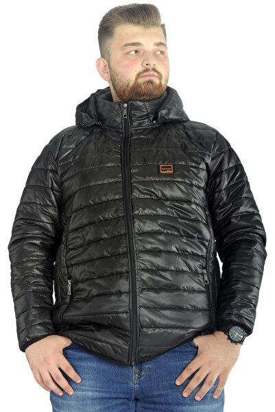 ModeXL Mode Xl Large Size Coat Quilted Hooded 22602 Black