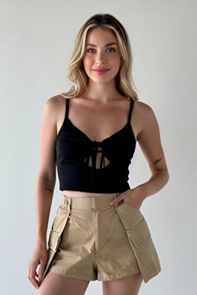 Moda Hour Къс бюст с детайли за гърди MH