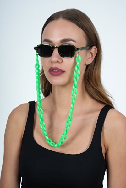 JULIANO Green Thick Design Acrylic Glasses Chain