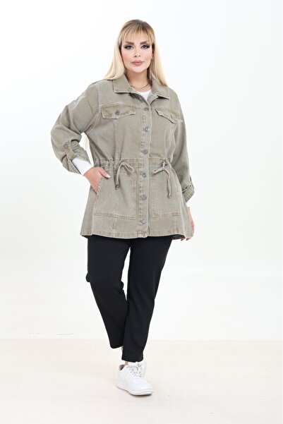 EYLÜLXXL Women's Relaxed Fit Jeans Jacket - Twist Size