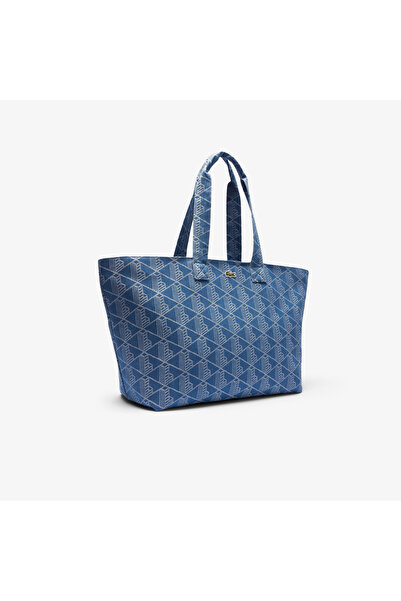 Lacoste Unisex Monogram Mavi Omuz Çantası