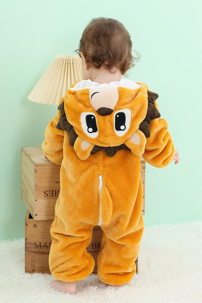 WildFashion Kigurumi pajamas for babies, jumpsuit type, made of soft and fluffy material, CLD163-9