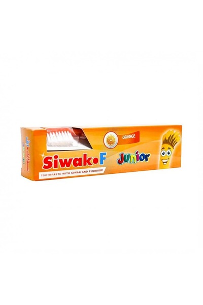 SIWAK.F سواك.إف معجون أسنان بالبرتقال للأطفال مع فرشاة 50 جم