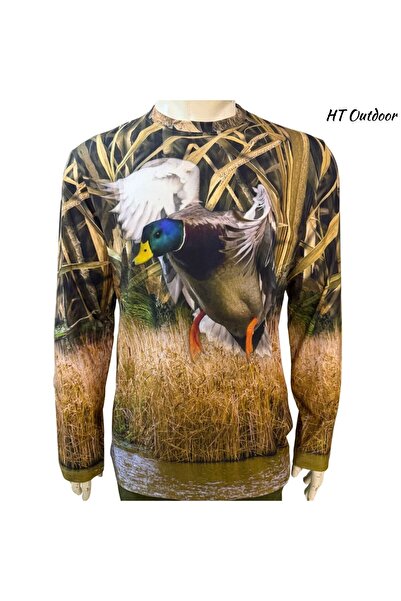 HT Outdoor Uzunkol T-Shorts - Με σχέδιο με άχυρα και φιγούρες πάπιας