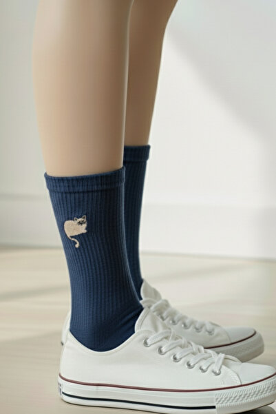 AYDK Cute Animal Embroidered Cotton Winter Summer Patterned 4 Color Socket Socks Set