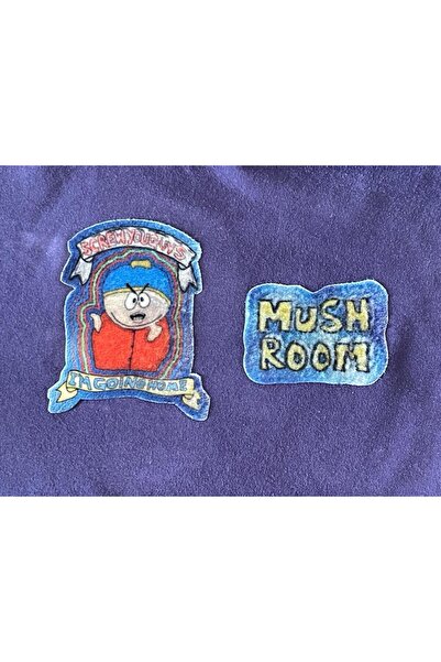 Gönülden Tasarım Set de aplicații duble Eric Cartman care se lipesc cu fierul de călcat