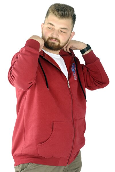 ModeXL Mode Xl Ανδρικός ιδρώτας με φερμουάρ Free Your Mind 22536 Claret Red