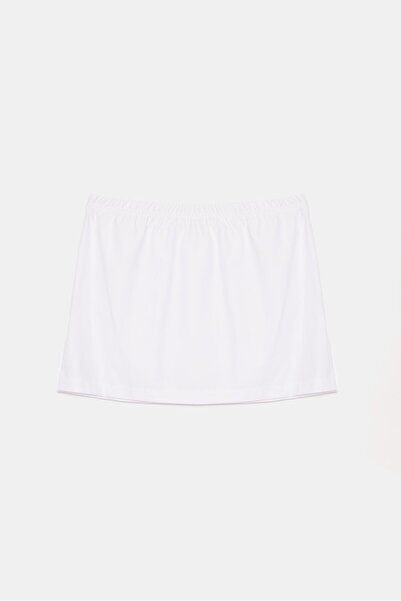 Saade Women's Elastic Waist Slit Skirt Extender Poplin Undergarment - Functional Use