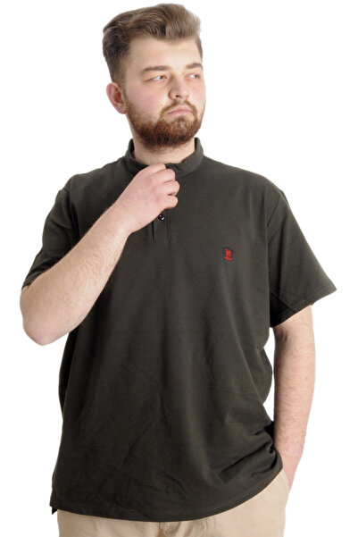 ModeXL Mode Xl Large Size Men's T-shirt Prevailing Collar Md Logo 22326 Khaki