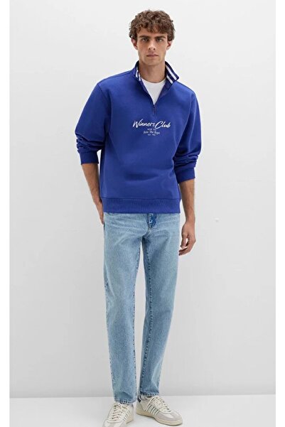 Mavi 0S10488-70695 Winners Club Printed Half Zipper Sweatshirt
