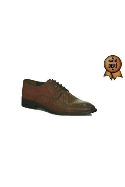 Carlo Sergiotti Мъжки кафяви обувки с връзки, оригинална естествена кожа, неолитна кожа, дървена подметка, класически обувки