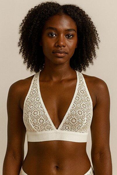 DEEP SECRET Ekru Full Lace Soft Bralet Ds200300Br