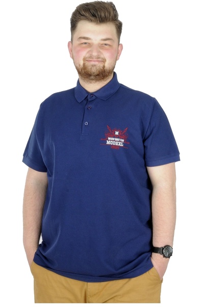 ModeXL Mode Xl Large Size T-shirt Polo Design Mx 22346 Indigo
