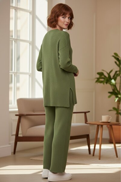 EYYE Pamut bordás női blúz nadrág kétrészes szett