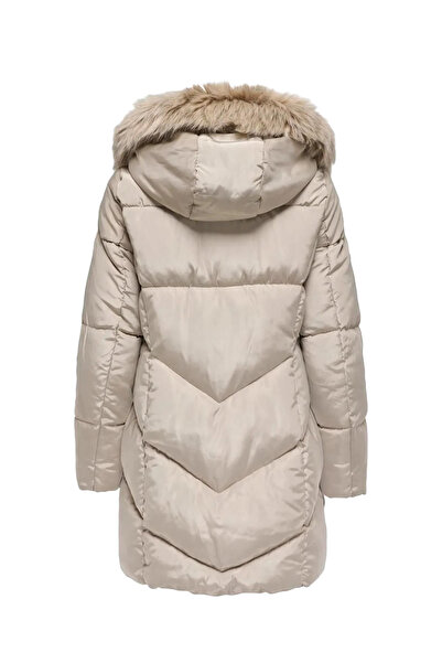 ONLY Onlmynte Bf Long Puffer Otw Women's Gray Coat - 15238323