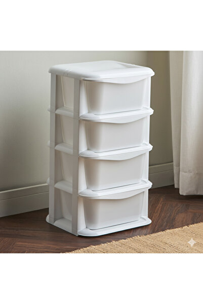 Concept Home خزانة أدراج تخزين من 4 طبقات، سهلة التركيب، عالية الجودة 37x36.5x75 سم