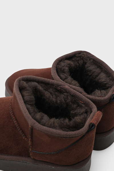 Capone Outfitters Κοντές γυναικείες μπότες Raina με χοντρή σόλα με στρογγυλή μύτη