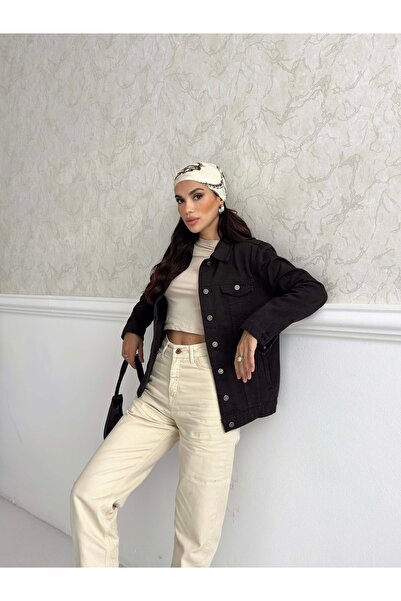 KENE JEANS Women's Smoked Boyfriend Long Linen Jacket