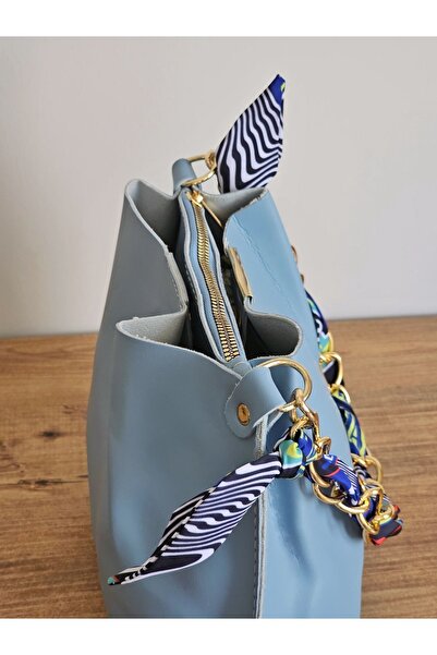 KOÇAK ÇANTA Puha bőr női táska - sál, lánctartozék, 3 rekeszes, kézi és vállon szállító készlet