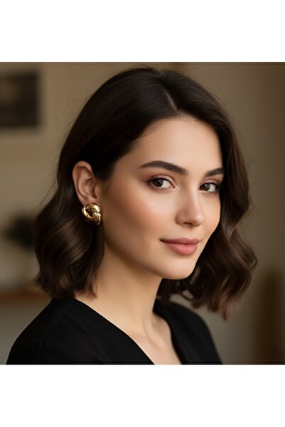 ZENA ACCESSORİES Knot Steel Earring