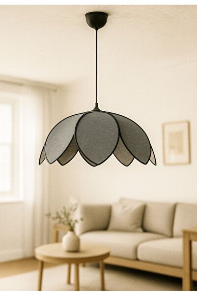 Emg DesiGn Modern Tasarım Çiçek Sarkıt Avize Kumaş Boheme Salon Oturma Odası ...