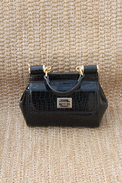 Yama Yagi Yılan Derisi Desenli Mini El Ve Omuz Kadın Çantası (18x13)