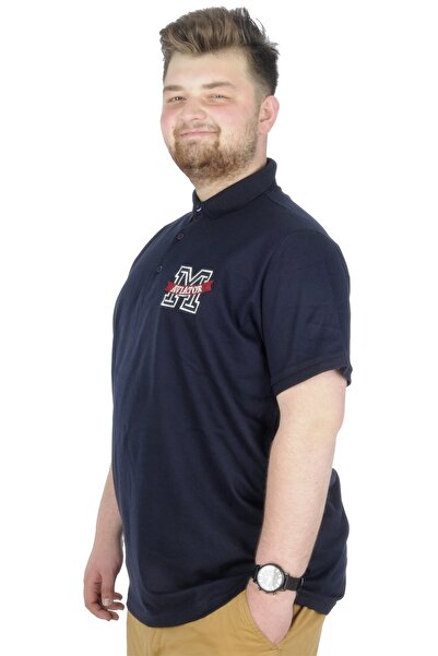 ModeXL Mode Xl Великий розмір Футболка Поло Embiriodery M 22343 Синій