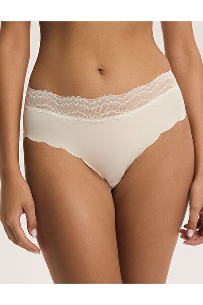 ESOTIQ Women's High Waist Brief 2-Pack Classic Panties with Lace Waistband Lightweight | Pola