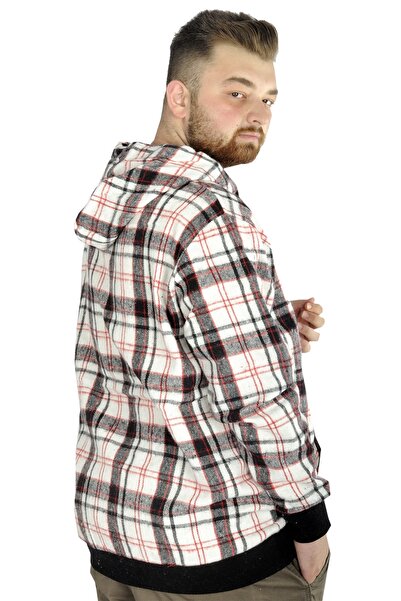 ModeXL Men's Lumberjack Hooded Sweat Kangaroo - Mode XL 22528 Ecru