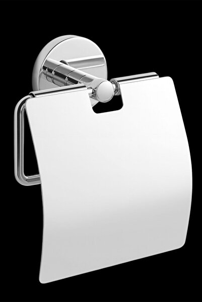 NZB Kapaklı WC Kağıt Aparatı Vidalı Paslanmaz Metal Duvar Tuvalet Kağıtlık Ba...